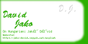 david jako business card